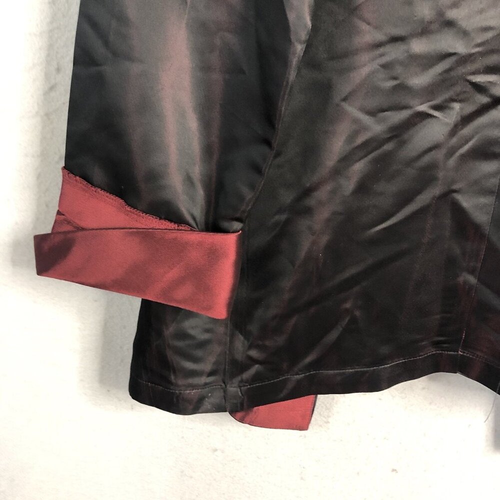 Gerogiou Studio 1 Jacket Womens Large Burgundy Irredescent Event Occasion Italy - Picture 15 of 16